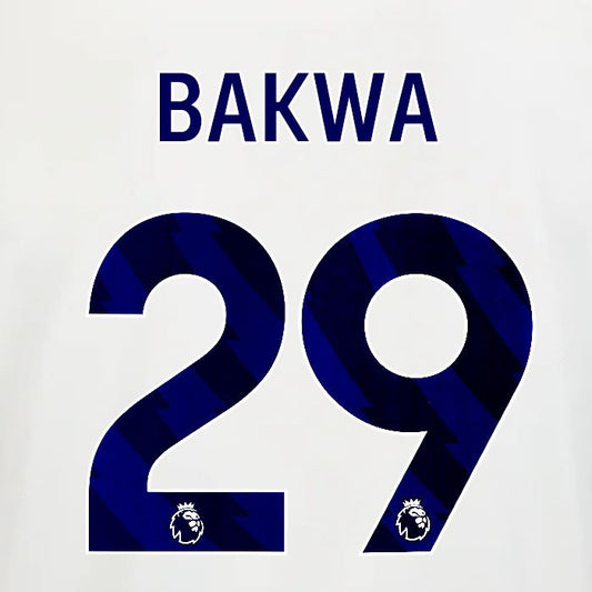 2025 2026 OFFICIAL NOTTINGHAM BAKWA 29 BLUE AWAY PLAYER SIZE NAMESET