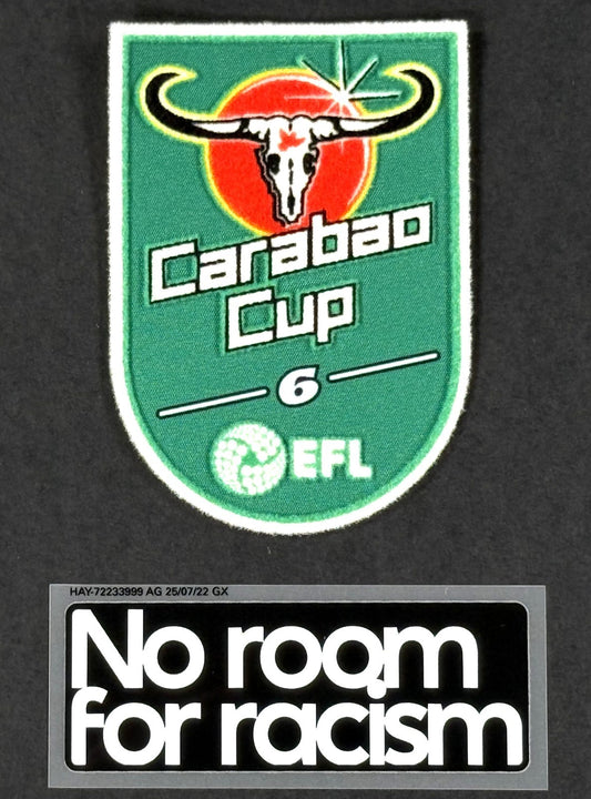 2025 2026 MANCHESTER UNITED EFL CARABAO CUP & NO ROOM FOR RACISM SLEEVE PATCHES