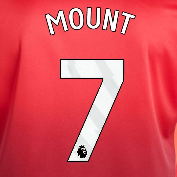 2024 2025 MANCHESTER UNITED MOUNT 7 HOME WHITE PLAYER SIZE NAMESET