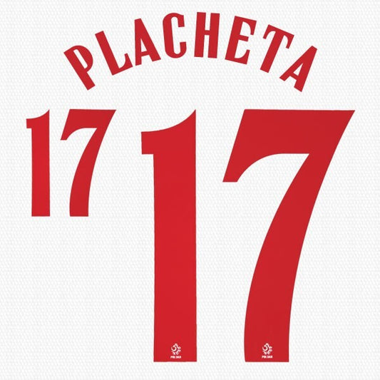 2020 2021 OFFICIAL POLAND PLACHETA 17 HOME RED PLAYER SIZE NAMESET