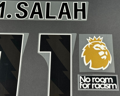 2024 2025 M. SALAH 11 OFFICIAL AVERY DENNISON BLACK PLAYER SIZE NAME + PATCHES