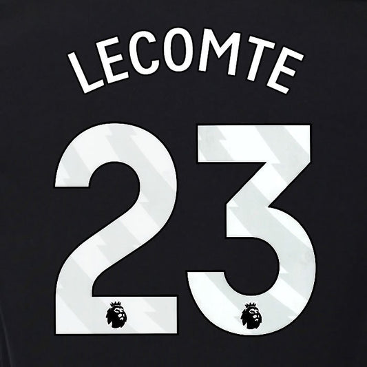2025 2026 OFFICIAL FULHAM LECOMTE 23 WHITE 3RD PLAYER SIZE NAMESET