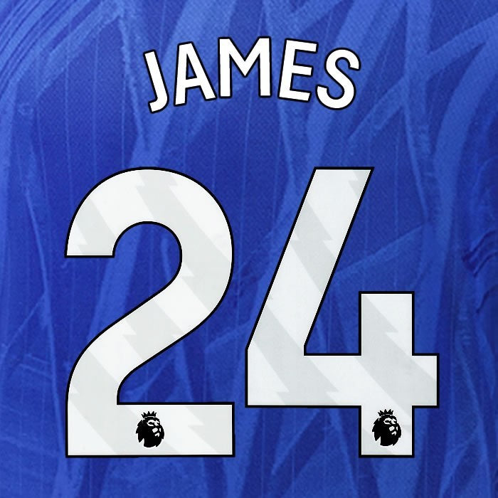 2025 2026 OFFICIAL CHELSEA JAMES 24 WHITE HOME PLAYER SIZE NAMESET