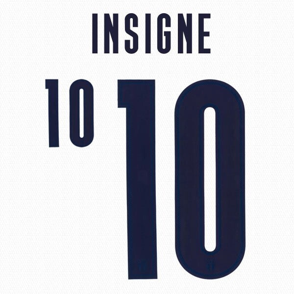 ITALY 2020 2021 OFFICIAL INSIGNE 10 AWAY PLAYER SIZE NAMESET