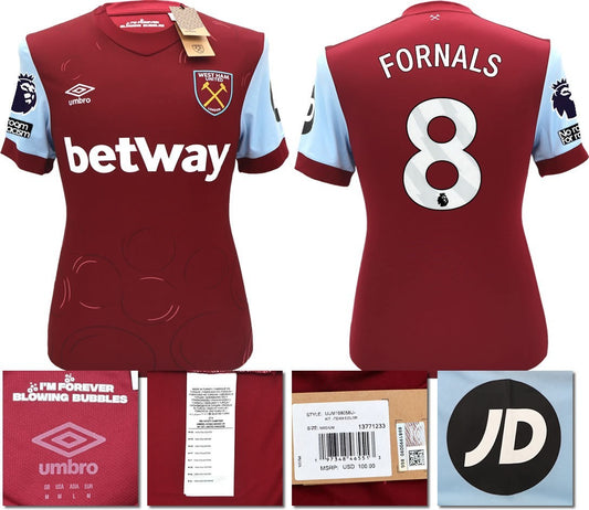 BNWT 2023 2024 UMBRO WEST HAM HOME SHIRT FORNALS 8 + PACTHES MEN'S