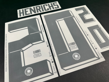 GERMANY 2024-2025 OFFICIAL NAME & NUMBERING HENRICHS 20 HOME PLAYER SIZE NAMESET