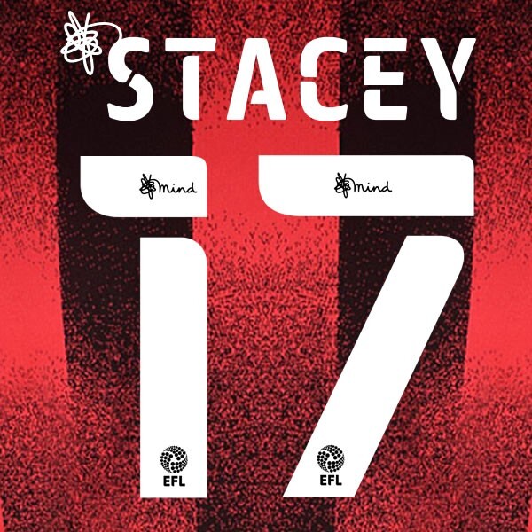 BOURNEMOUTH 2020 2021 OFFICIAL STACEY 17 ELMS UK HOME PLAYER SIZE NAME SET
