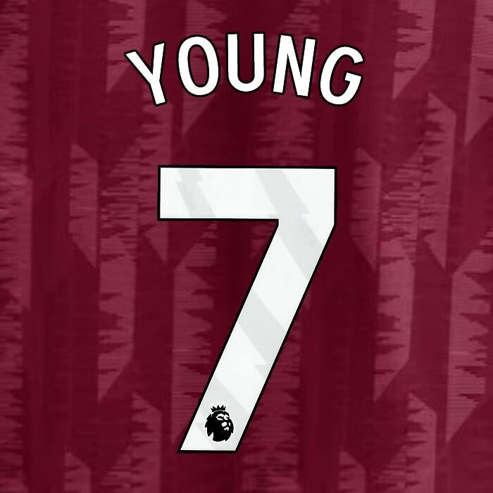 2023 2024 ASTON VILLA YOUNG 7 OFFICIAL WHITE HOME PLAYER SIZE NAMESET