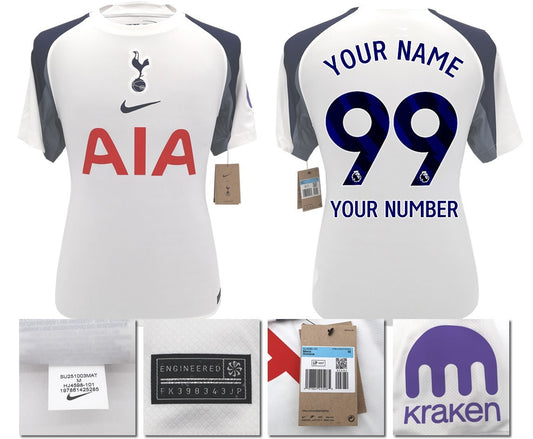 BNWT 25/26 TOTTENHAM NIKE HOME YOUR NAME YOUR NUMBER FOOTBALL SHIRT MEN'S