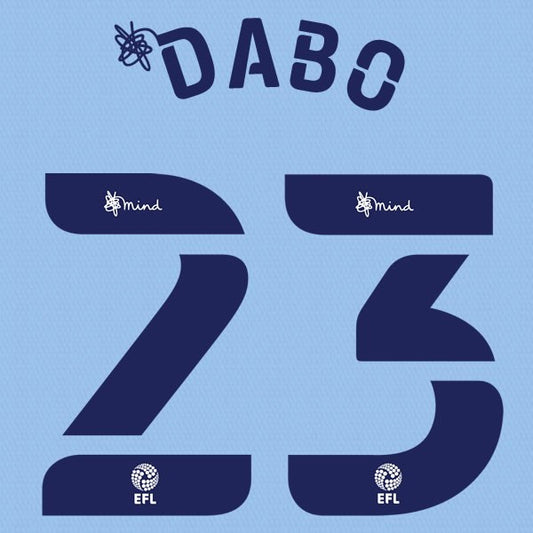 COVENTRY 2020 2021 OFFICIAL DABO 23 HOME PLAYER SIZE NAME SET