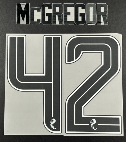 CELTIC 2023-2025 OFFICIAL SPORTING ID McGREGOR 42 HOME PLAYER SIZE NAME SET