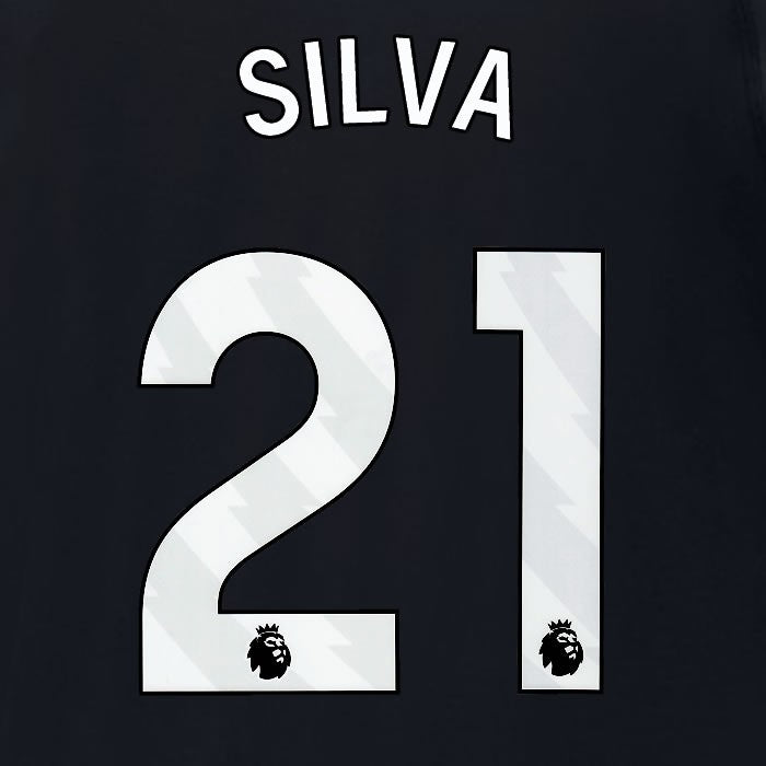 2023 2024 MAN CITY SILVA 21 WHITE 3RD PLAYER SIZE NAME SET