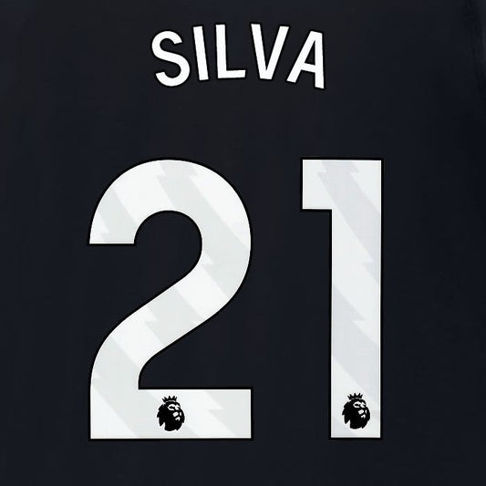 2023 2024 MAN CITY SILVA 21 WHITE 3RD PLAYER SIZE NAME SET