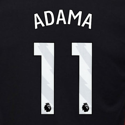 2024 2025 OFFICIAL FULHAM ADAMA 11 WHITE AWAY PLAYER SIZE NAMESET