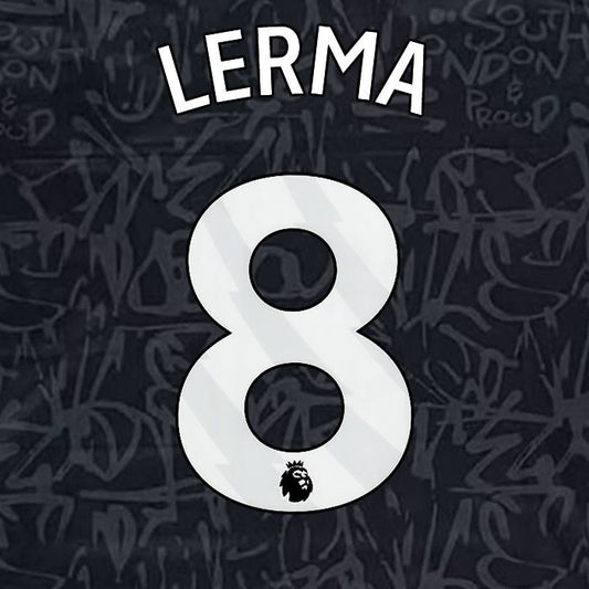 2023 2024 OFFICIAL CRYSTAL PALACE LERMA 8 WHITE 3RD PLAYER SIZE NAMESET
