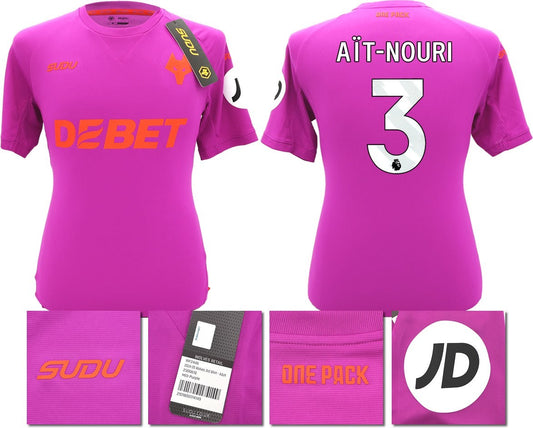 BNWT 2024/2025 WOLVES F.C. SUDU THIRD SHIRT AIT-NOURI 3 + PATCHES