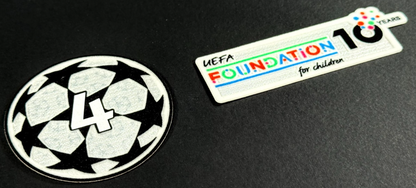 25 - 26 SPORTING ID UEFA CHAMPIONS LEAGUE 4 AJAX FC & FOUNDATION 10 YAERS PATCH