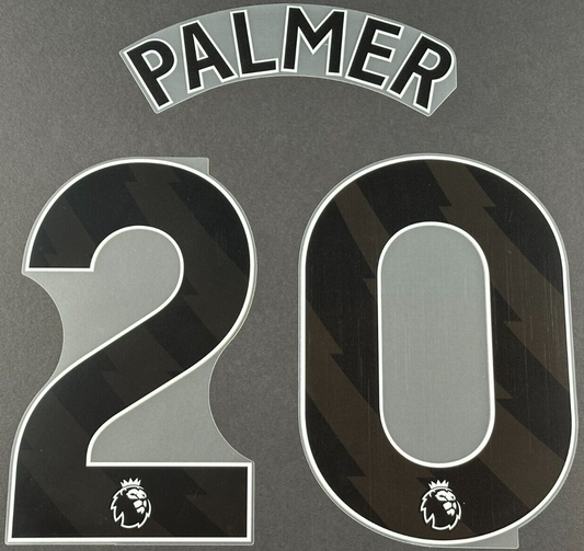 2023 2024 OFFICIAL CHELSEA PALMER 20 BLACK THIRD PLAYER SIZE NAMESET