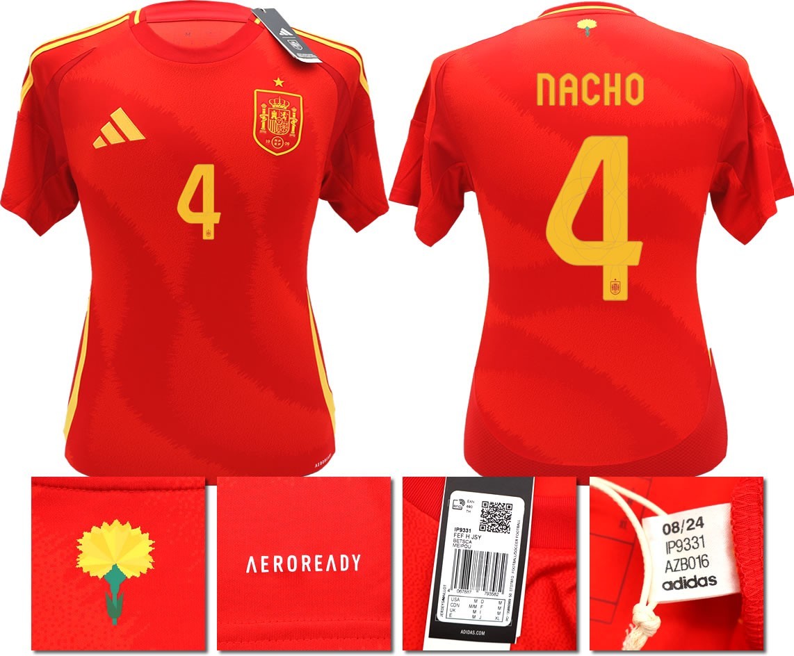 BNWT 2024 2025 SPAIN ADIDAS HOME SHIRT NACHO 4 MEN'S