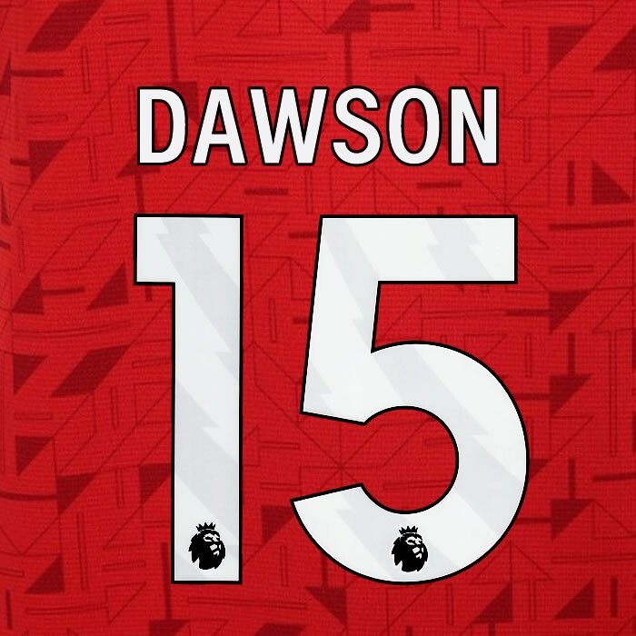 2023 2024 DAWSON 15 OFFICIAL AVERY DENNISON WHITE PLAYER SIZE NAME SET