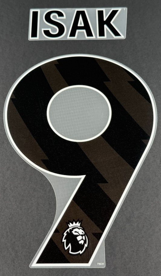 LIVERPOOL 2025/26 ISAK 9 OFFICIAL AVERY DENNISON BLACK PLAYER SIZE NAME SET