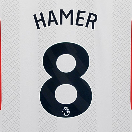 2023 2024 SHEFFIELD UNITED OFFICIAL HAMER 8 BLACK 3RD PLAYER SIZE NAMESET