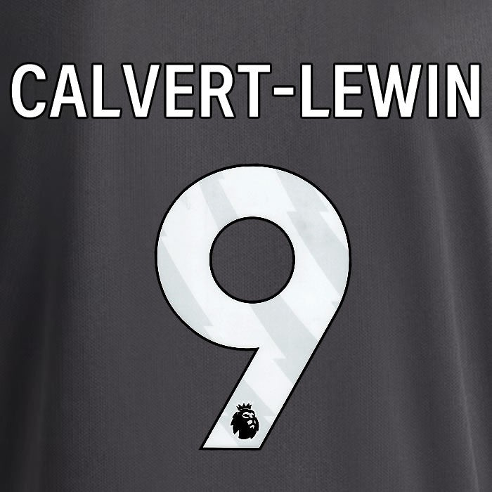 2025 2026 OFFICIAL LEEDS UNITED CALVERT-LEWIN 9 WHITE 3RD PLAYER SIZE NAMESET