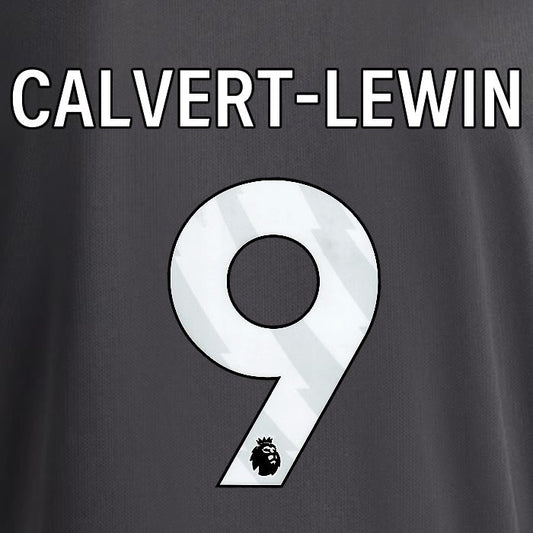 2025 2026 OFFICIAL LEEDS UNITED CALVERT-LEWIN 9 WHITE 3RD PLAYER SIZE NAMESET