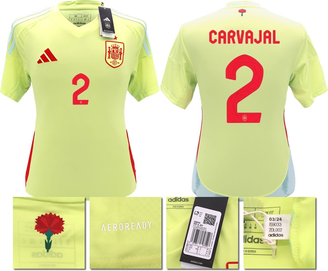 BNWT 2024 2025 SPAIN ADIDAS AWAY SHIRT CARVAJAL 2 MEN'S