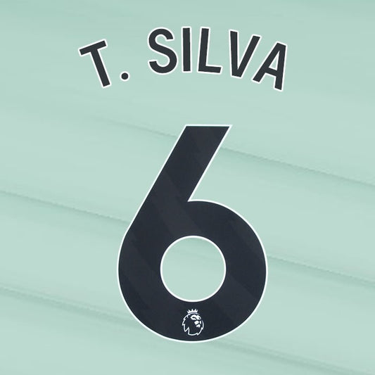 2023 2024 OFFICIAL CHELSEA T. SILVA 6 BLACK 3RD PLAYER SIZE NAMESET