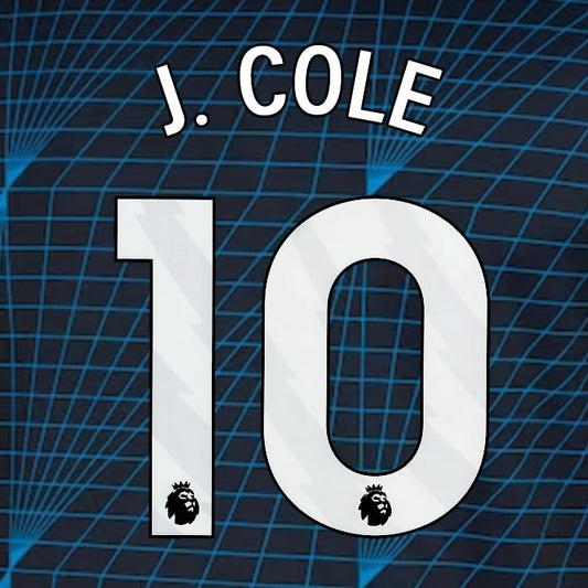 2023 2024 OFFICIAL CHELSEA J. COLE 10 WHITE AWAY PLAYER SIZE NAMESET