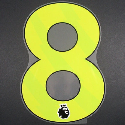 25 - 26 OFFICIAL  AVERY DENNISON PREMIER LEAGUE YELLOW PLAYER SIZE NUMBERS 250MM