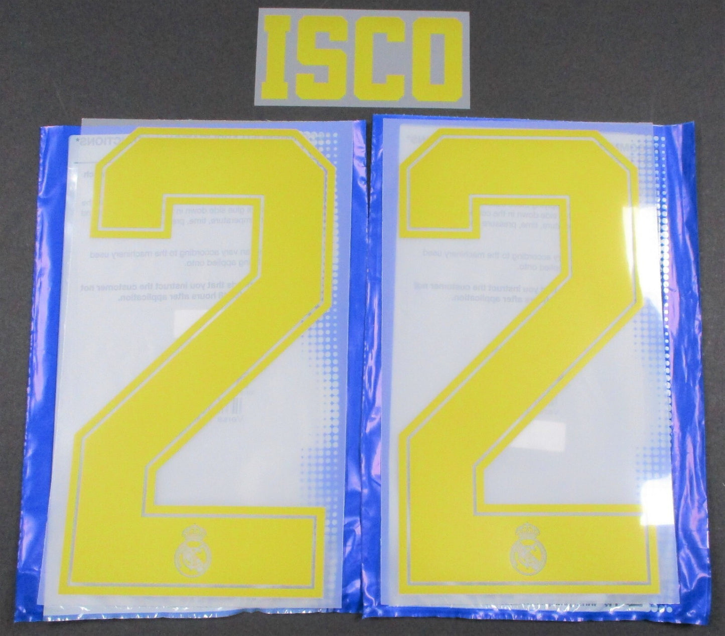 2019 2020 SPORTING ID REAL MADRID ISCO 22 HOME & AWAY GOLD PLAYER SIZE