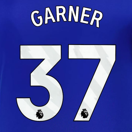 2024 2025 EVERTON GARNER 37 OFFICIAL WHITE HOME PLAYER SIZE NAMESET