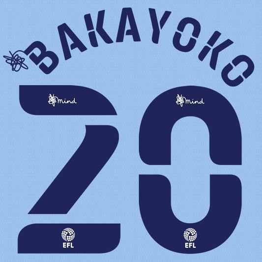 COVENTRY 2020 2021 OFFICIAL BAKAYOKO 20 HOME PLAYER SIZE NAME SET