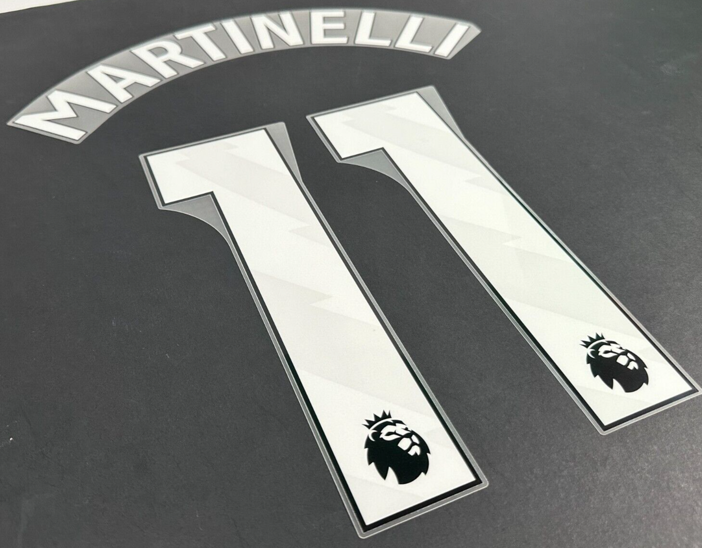 ARSENAL 2023/24 MARTINELLI 11 OFFICIAL AVERY DENNISON WHITE PLAYER SIZE NAME SET