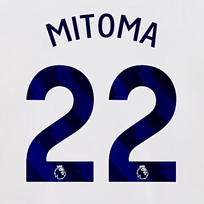2024 2025 OFFICIAL BRIGHTON MITOMA 22 HOME BLUE PLAYER SIZE NAMESET