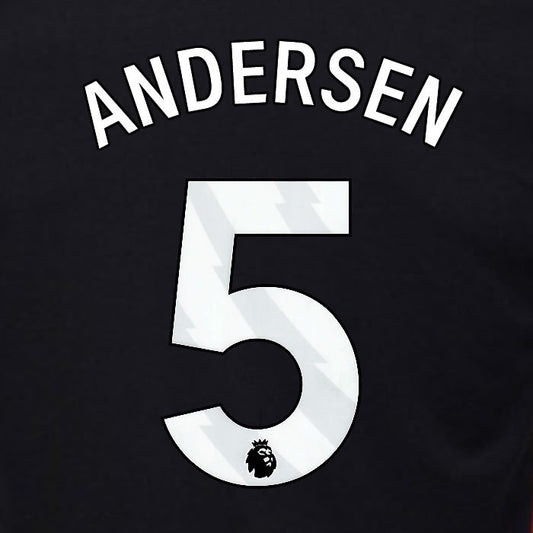 2024 2025 OFFICIAL FULHAM ANDERSON 5 WHITE AWAY PLAYER SIZE NAMESET