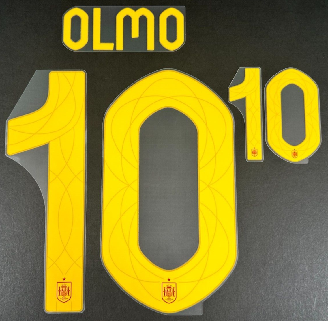 SPAIN 2024 2025 OFFICIAL AVERY DENNISON OLMO 10 HOME PLAYER SIZE NAMESET