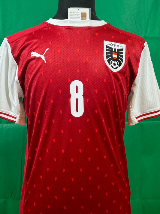 BNWT 2020 2021 AUSTRIA HOME PUMA FOOTBALL SHIRT ALABA 8 MENS MEDIUM