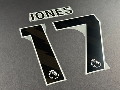 2024 2025 OFFICIAL LIVERPOOL JONES 17 BLACK AWAY PLAYER SIZE NAMESET