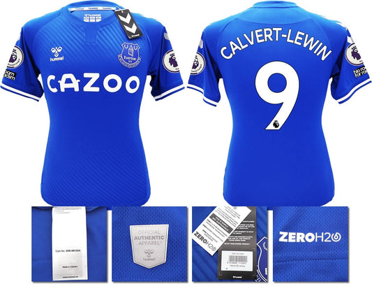 BNWT 2020 2021 HUMMEL EVERTON HOME SHIRT MEN'S CALVERT-LEWIN 9 + PATCHES