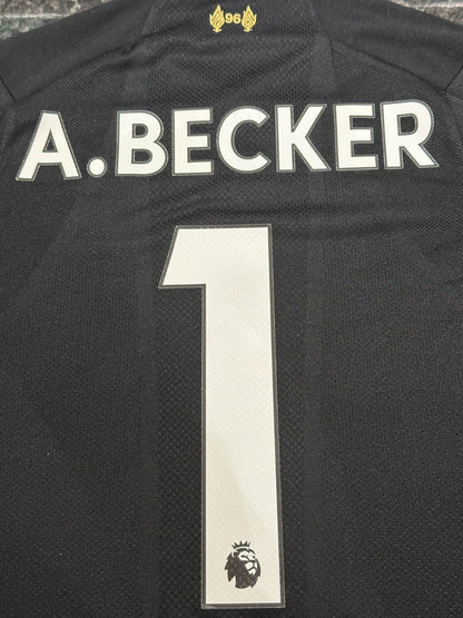 BNWT 2019 2020 NEW BALANCE LIVERPOOL GOALKEEPER SHIRT A BECKER 1 KIDS 9-10 YEARS