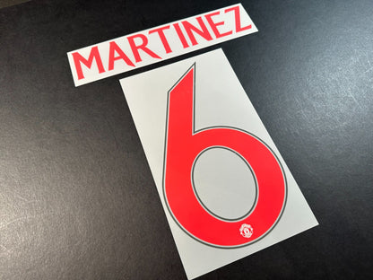 2024 2025 OFFICIAL MAN UNITED MARTINEZ 6 CUP PLAYER SIZE RED NAMESET