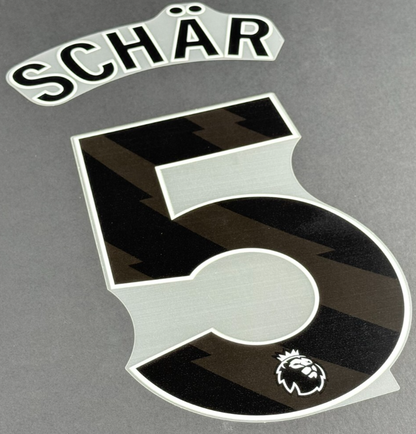 NEWCASTLE UNITED 24-25  SCHAR 5 OFFICIAL AVERY DENNISON BLACK PLAYER SIZE SET