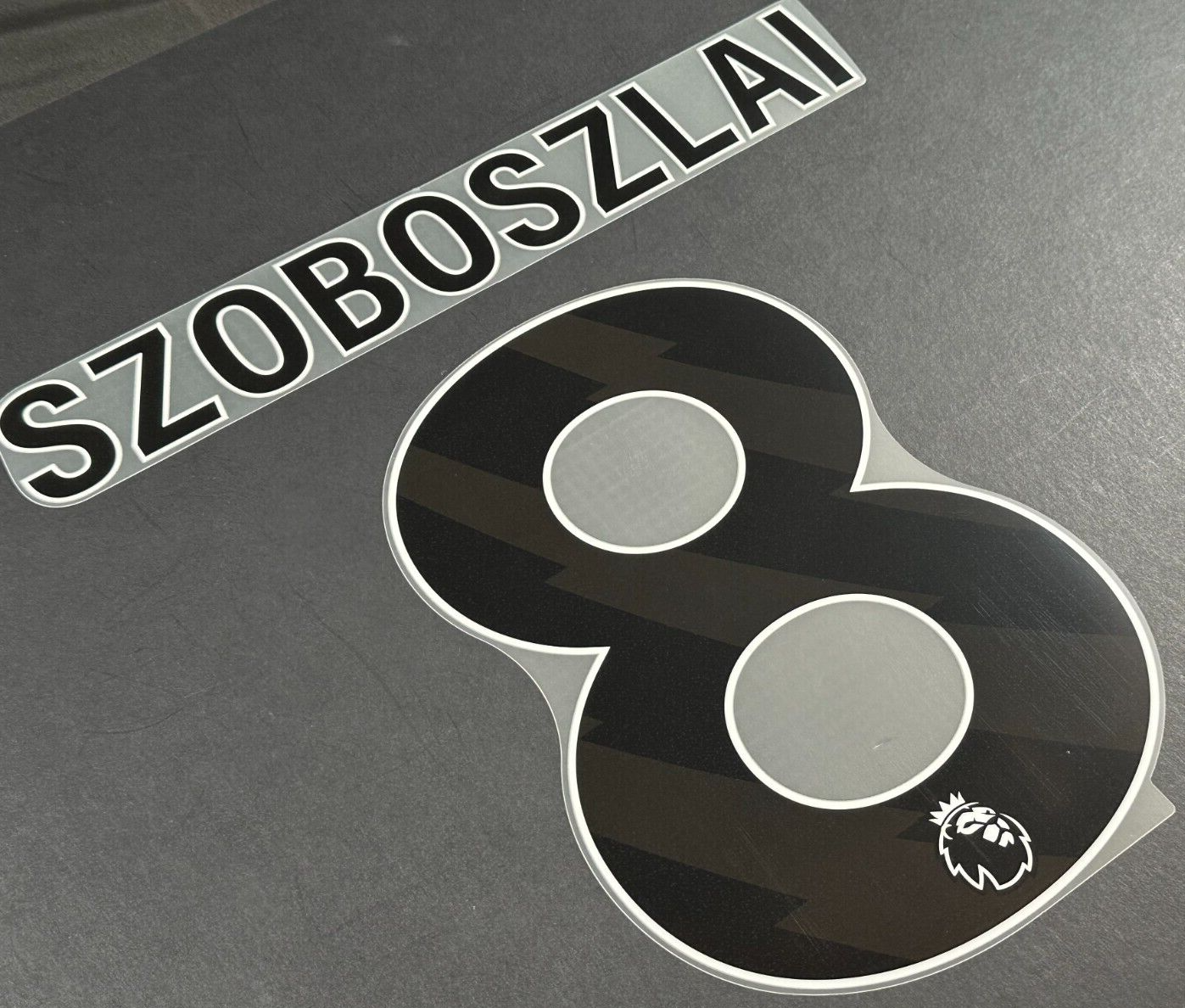 2023 - 2025 SZOBOSZLAI 8 OFFICIAL AVERY DENNISON BLACK PLAYER SIZE NAME SET