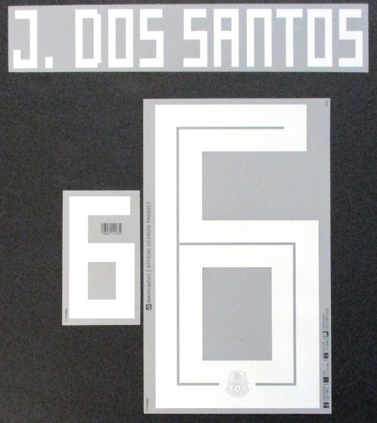 2018 2019 OFFICIAL MEXICO J. DOS SANTOS 6 HOME PLAYER SIZE NAMESET