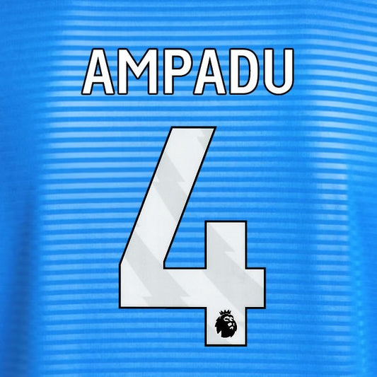 2025 2026 OFFICIAL LEEDS UNITED AMPADU 4 WHITE AWAY PLAYER SIZE NAMESET