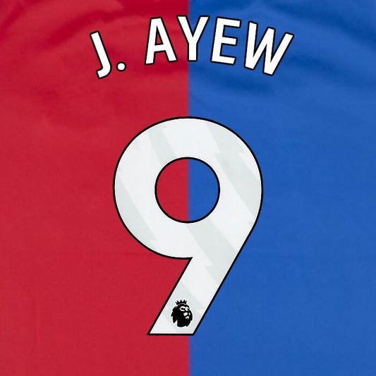 2023 2024 OFFICIAL CRYSTAL PALACE J. AYEW 9 WHITE HOME PLAYER SIZE NAMESET