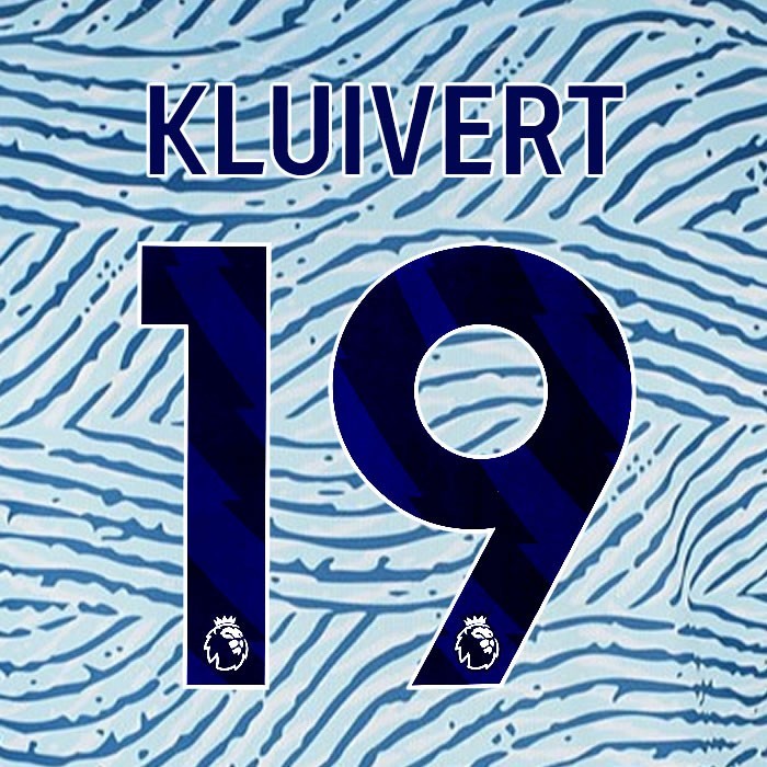 2023 2024 BOURNEMOUTH KLUIVERT 19 BLUE AWAY PLAYER SIZE NAME SET